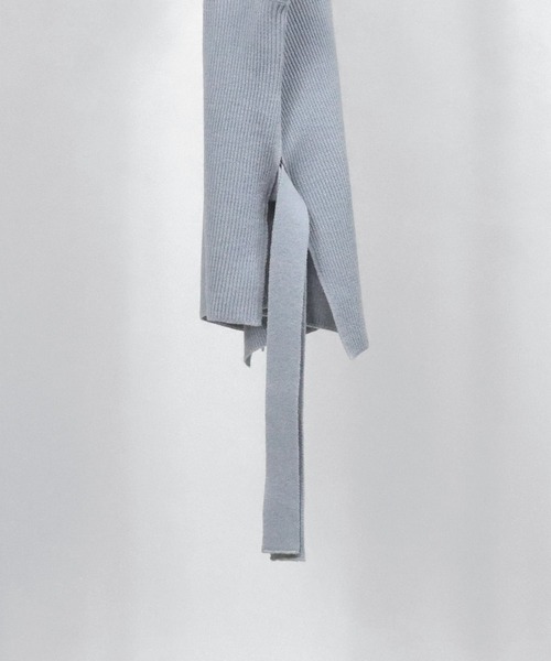 Confirm（コンファーム）の「Confirm / コンファーム サイドスリットオーバーニットベスト（ベスト・メンズ・ブラック/ベージュ/グレー/ミント・FREE）」の19枚目の写真