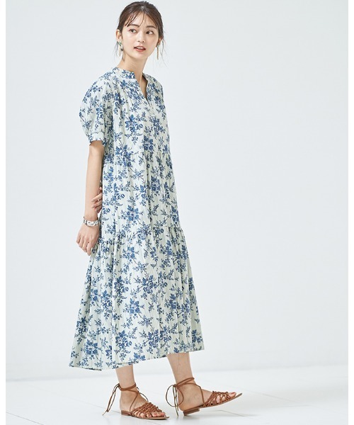 Cookie Chocolate(クッキーチョコレート)の「フラワー×ストライプシャツワンピース(ワンピース・レディース・ピンク/ブルー・MEDIUM)」の11枚目の写真