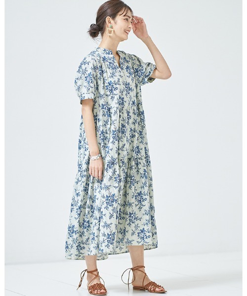 Cookie Chocolate(クッキーチョコレート)の「フラワー×ストライプシャツワンピース(ワンピース・レディース・ピンク/ブルー・MEDIUM)」の13枚目の写真