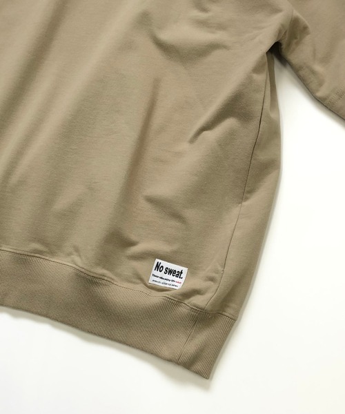 ADMIX/ATELIER SAB MEN（アドミックスアトリエサブメン）の「【 London Denim × No.sweat コラボ 】ミニ裏毛 オーバーサイズ プルオーバー パーカー（半袖）（パーカー・メンズ・オフホワイト/ブラック/ベージュ/カーキ/ネイビー/サーモンピンク・FREE）」の8枚目の写真