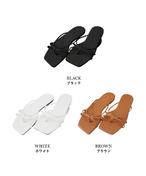 MODE ROBE(モードローブ)の「クロスループフラットサンダル(サンダル・レディース・ホワイト/ブラック/ブラウン・23㎝/23.5㎝/24㎝/24.5㎝/25㎝)」の9枚目の写真