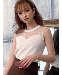 RESEXXY | レース切替ニットトップス(ニット/セーター)