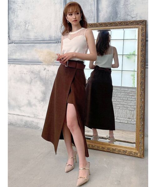 RESEXXY（リゼクシー）の「レース切替ニットトップス（ニット/セーター・レディース・ブラック/レッド/オフホワイト・FREE）」の18枚目の写真