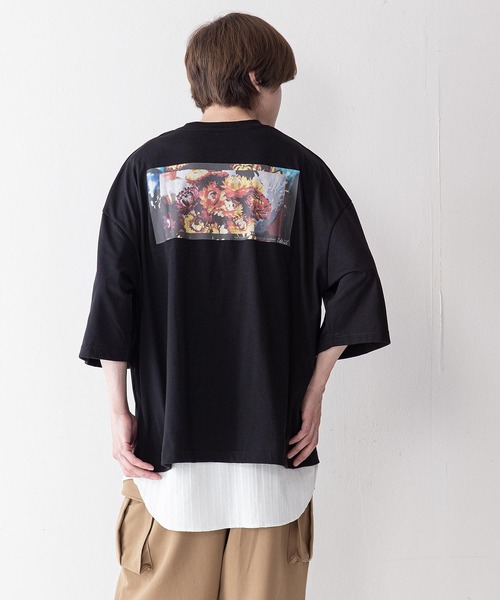 UNIIT(ユニット)の「【UNIIT】ドライフラワーバックプリントグラフィックルーズプリントTシャツ(Tシャツ/カットソー・メンズ・ホワイト/その他1/ブラック/ホワイト系その他/その他2/その他3/その他4/ブラック系その他・MEDIUM/LARGE)」の8枚目の写真