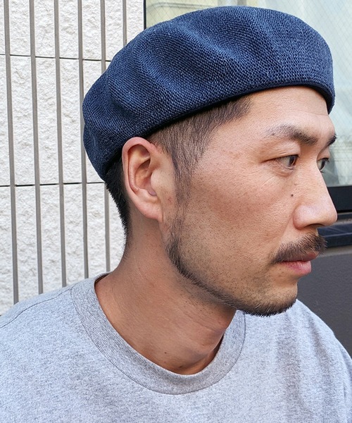 RIVER UP（リバーアップ）の「RIVER UP LINEN THERMO BERET / リバーアップ リネンサーモベレー（ハンチング/ベレー帽・メンズ・ブラック/ベージュ/ネイビー/グレー・ONE SIZE）」の4枚目の写真
