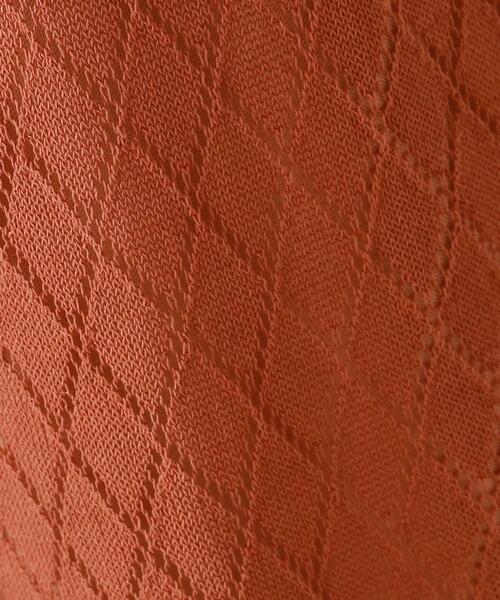 DRESKIP（ドレスキップ）の「◆style zampa for the holidays 【2点SET】チュニックニット×透かしパンツセット（セットアップ・レディース・ダークオレンジ/オフホワイト/ブラック・02）」の5枚目の写真