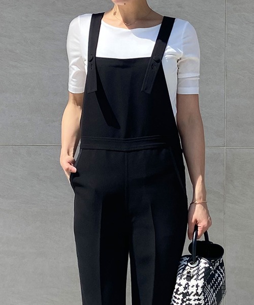 JENNE（ジェンヌ）の「美シルエットサロペット（サロペット/オーバーオール・レディース・ブラック・M/S/L）」の3枚目の写真