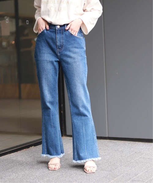 SLOBE IENA（スローブイエナ）の「【Healthy denim/ヘルシーデニム】SLOBE別注 フレアデニムパンツ【洗濯機洗い可】◆（デニムパンツ・レディース・ブルー・25/24/26）」の19枚目の写真