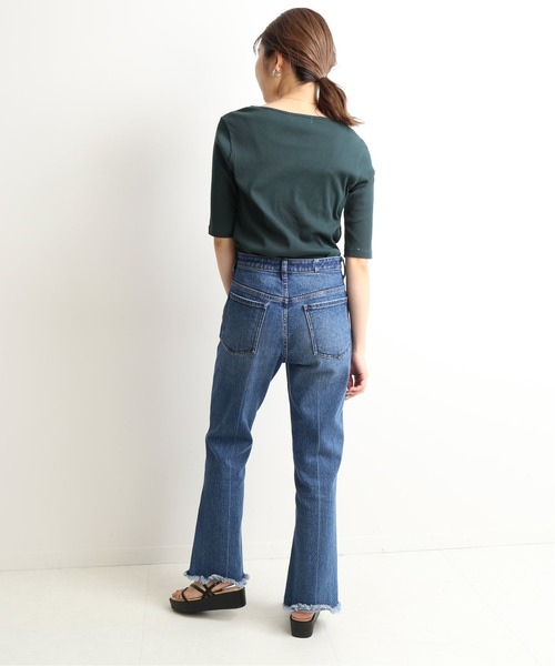 SLOBE IENA（スローブイエナ）の「【Healthy denim/ヘルシーデニム】SLOBE別注 フレアデニムパンツ【洗濯機洗い可】◆（デニムパンツ・レディース・ブルー・25/24/26）」の5枚目の写真