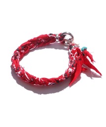 SunKu（サンク）の「SunKu/サンク BANDANA BRACELET バンダナ ブレスレット（ブレスレット・メンズ・レッド系）」