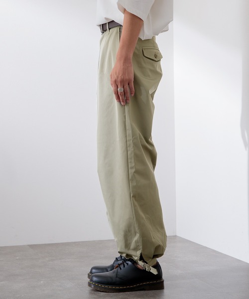 Adoon plain（アドーンプレーン）の「【Adoon plain】タックイージーパンツ（その他パンツ・メンズ・ブラック/グリーン/ライトカーキ・SMALL/MEDIUM/LARGE）」の6枚目の写真
