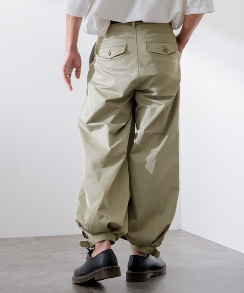 Adoon plain（アドーンプレーン）の「【Adoon plain】タックイージーパンツ（その他パンツ・メンズ・ブラック/グリーン/ライトカーキ・SMALL/MEDIUM/LARGE）」の4枚目の写真