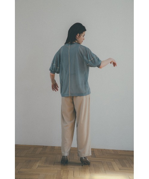 CLANE(クラネ)の「BASIC TUCK PANTS(スラックス・レディース・ブラック/オレンジ/ブルー/アイボリー・1/2/0)」の6枚目の写真