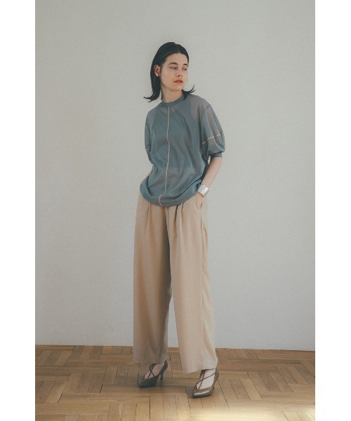 CLANE(クラネ)の「BASIC TUCK PANTS(スラックス・レディース・ブラック/オレンジ/ブルー/アイボリー・1/2/0)」の7枚目の写真