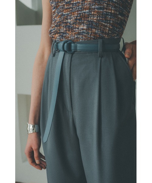 CLANE(クラネ)の「BASIC TUCK PANTS(スラックス・レディース・ブラック/オレンジ/ブルー/アイボリー・1/2/0)」の17枚目の写真