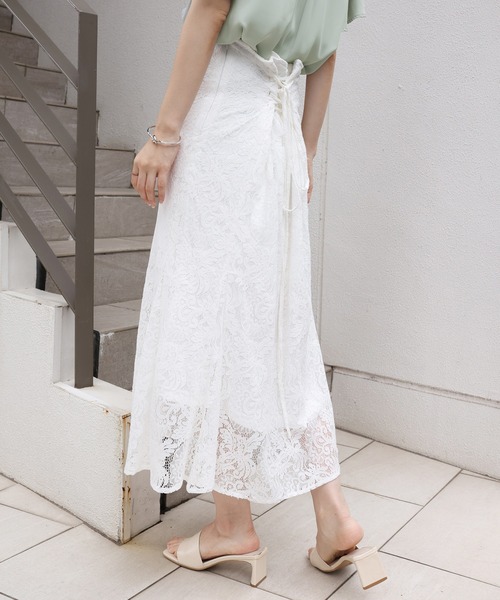 one after another NICE CLAUP（ワンアフターアナザーナイスクラップ）の「バックレースアップマーメイドスカート（スカート・レディース・ホワイト/ブラック/オフホワイト/その他1/その他2・FREE）」の15枚目の写真