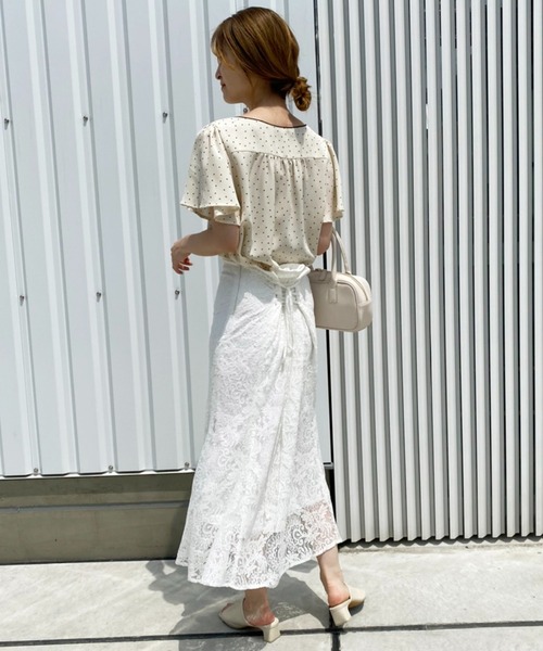 one after another NICE CLAUP（ワンアフターアナザーナイスクラップ）の「バックレースアップマーメイドスカート（スカート・レディース・ホワイト/ブラック/オフホワイト/その他1/その他2・FREE）」の21枚目の写真