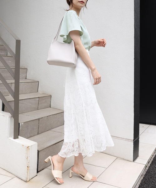 one after another NICE CLAUP（ワンアフターアナザーナイスクラップ）の「バックレースアップマーメイドスカート（スカート・レディース・ホワイト/ブラック/オフホワイト/その他1/その他2・FREE）」の19枚目の写真