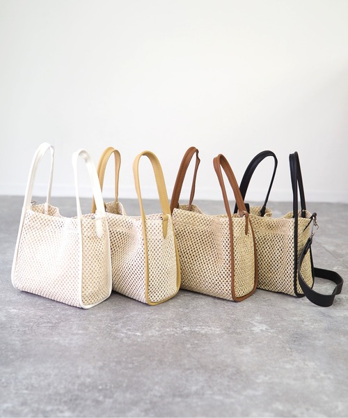 Riberry（リベリー）の「編み上げスクエアバッグ（ハンドバッグ・レディース・ブラック/ホワイト/ブラウン/ベージュ・FREE）」の16枚目の写真