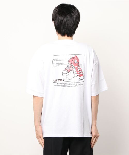 CONVERSE(コンバース)の「CONVERSE コンバース バックシューズプリント 半袖Tシャツ(Tシャツ/カットソー・メンズ・ベージュ/ブラック/グリーン/ホワイト・L/M/XL)」の13枚目の写真