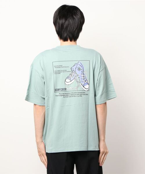 CONVERSE(コンバース)の「CONVERSE コンバース バックシューズプリント 半袖Tシャツ(Tシャツ/カットソー・メンズ・ベージュ/ブラック/グリーン/ホワイト・L/M/XL)」の17枚目の写真