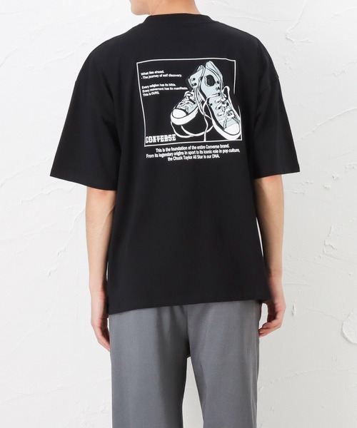 CONVERSE(コンバース)の「CONVERSE コンバース バックシューズプリント 半袖Tシャツ(Tシャツ/カットソー・メンズ・ベージュ/ブラック/グリーン/ホワイト・L/M/XL)」の3枚目の写真