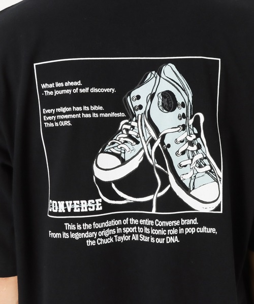 CONVERSE(コンバース)の「CONVERSE コンバース バックシューズプリント 半袖Tシャツ(Tシャツ/カットソー・メンズ・ベージュ/ブラック/グリーン/ホワイト・L/M/XL)」の12枚目の写真