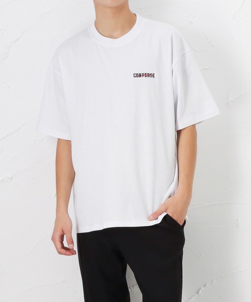 CONVERSE(コンバース)の「CONVERSE コンバース バックシューズプリント 半袖Tシャツ(Tシャツ/カットソー・メンズ・ベージュ/ブラック/グリーン/ホワイト・L/M/XL)」の8枚目の写真