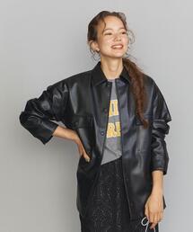 BEAUTY&YOUTH UNITED ARROWS | BY フェイクレザーフラップポケット シャツ(シャツ/ブラウス)