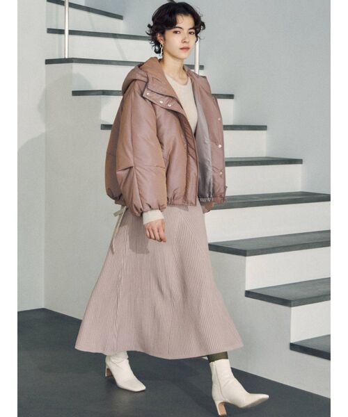 LAGUNAMOON（ラグナムーン）の「ラクーンフレアーニットワンピース（ワンピース・レディース・チャコールグレー/アイボリー/ミント・SMALL/MEDIUM）」の2枚目の写真