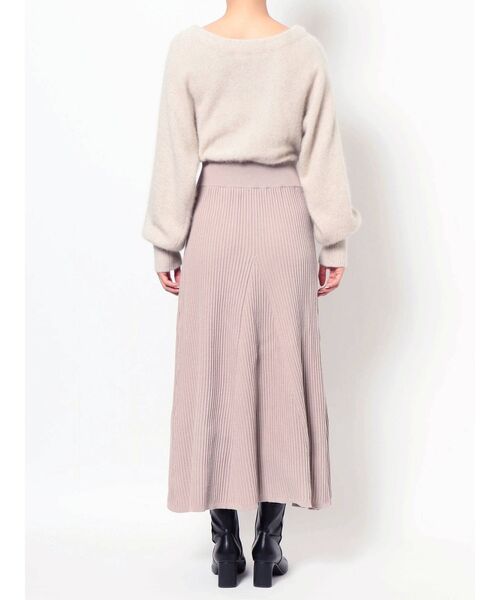 LAGUNAMOON（ラグナムーン）の「ラクーンフレアーニットワンピース（ワンピース・レディース・チャコールグレー/アイボリー/ミント・SMALL/MEDIUM）」の6枚目の写真