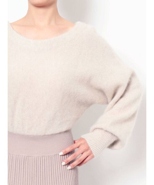 LAGUNAMOON（ラグナムーン）の「ラクーンフレアーニットワンピース（ワンピース・レディース・チャコールグレー/アイボリー/ミント・SMALL/MEDIUM）」の11枚目の写真