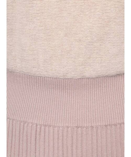 LAGUNAMOON（ラグナムーン）の「ラクーンフレアーニットワンピース（ワンピース・レディース・チャコールグレー/アイボリー/ミント・SMALL/MEDIUM）」の5枚目の写真