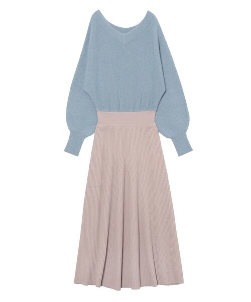 LAGUNAMOON（ラグナムーン）の「ラクーンフレアーニットワンピース（ワンピース・レディース・チャコールグレー/アイボリー/ミント・SMALL/MEDIUM）」の17枚目の写真