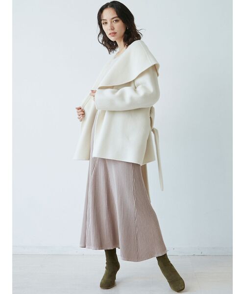 LAGUNAMOON（ラグナムーン）の「ラクーンフレアーニットワンピース（ワンピース・レディース・チャコールグレー/アイボリー/ミント・SMALL/MEDIUM）」の19枚目の写真