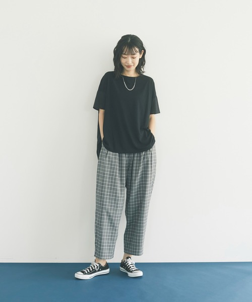 CRAFT STANDARD BOUTIQUE（クラフトスタンダードブティック）の「チェックエッグパンツ　＊◇（スラックス・レディース・グレー/ベージュ・M/L）」の7枚目の写真