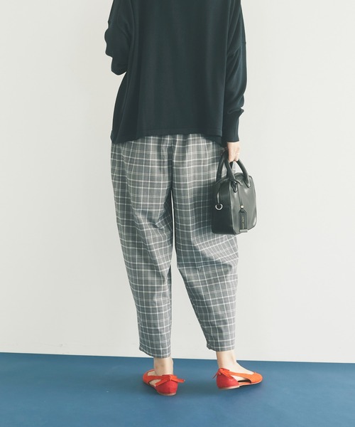 CRAFT STANDARD BOUTIQUE（クラフトスタンダードブティック）の「チェックエッグパンツ　＊◇（スラックス・レディース・グレー/ベージュ・M/L）」の18枚目の写真