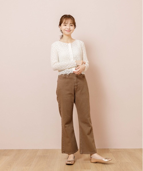 flower（フラワー）の「フラワリーバブルトップ（Tシャツ/カットソー・レディース・アイボリー/ブラウン・FREE）」の16枚目の写真