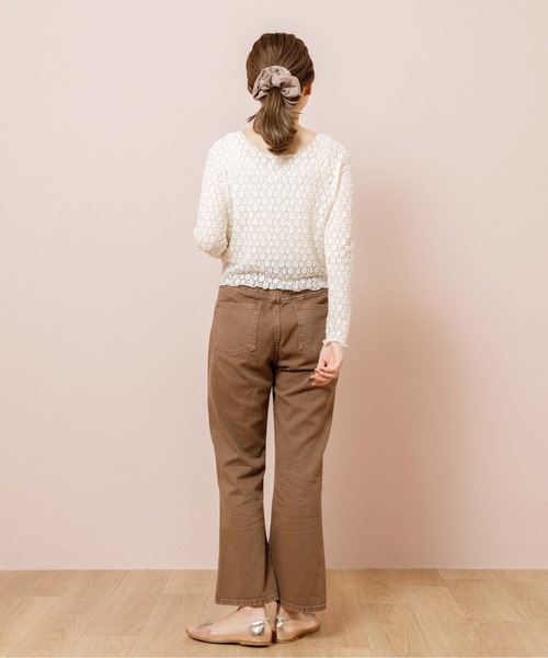 flower（フラワー）の「フラワリーバブルトップ（Tシャツ/カットソー・レディース・アイボリー/ブラウン・FREE）」の19枚目の写真