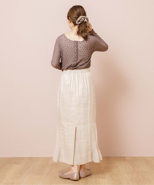 flower（フラワー）の「フラワリーバブルトップ（Tシャツ/カットソー・レディース・アイボリー/ブラウン・FREE）」の13枚目の写真