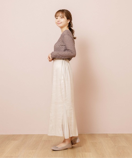 flower（フラワー）の「フラワリーバブルトップ（Tシャツ/カットソー・レディース・アイボリー/ブラウン・FREE）」の4枚目の写真