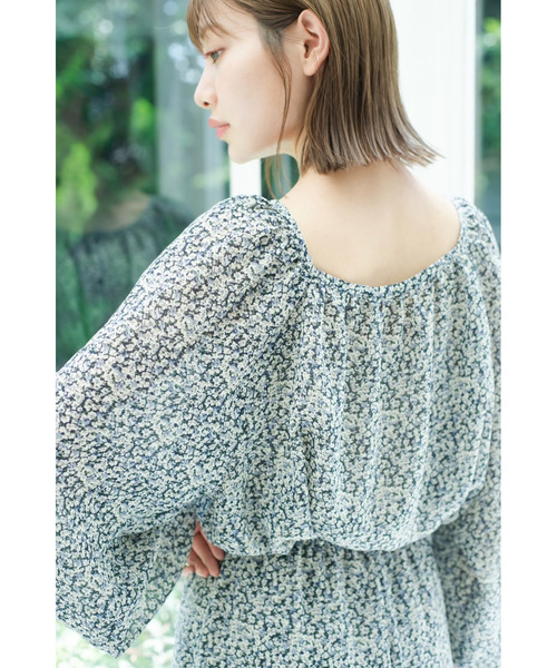 ehka sopo（エヘカソポ）の「【まる×ehka sopo】小花柄ブラウス（シャツ/ブラウス・レディース・ベージュ/ネイビー・ﾌﾘ-）」の17枚目の写真