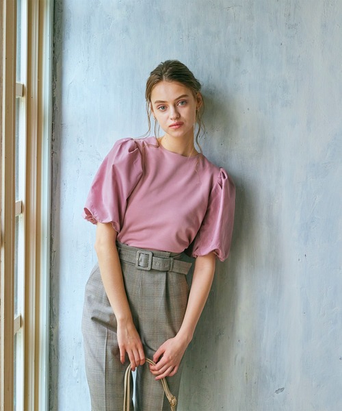 BE RADIANCE（ビーラディエンス）の「バルーンスリーブトップス（Tシャツ/カットソー・レディース・ブラック/ピンク/ブラウン・FREE）」の3枚目の写真