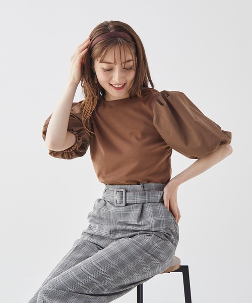 BE RADIANCE（ビーラディエンス）の「バルーンスリーブトップス（Tシャツ/カットソー・レディース・ブラック/ピンク/ブラウン・FREE）」の10枚目の写真