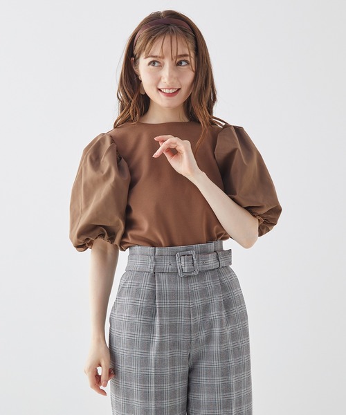 BE RADIANCE（ビーラディエンス）の「バルーンスリーブトップス（Tシャツ/カットソー・レディース・ブラック/ピンク/ブラウン・FREE）」の6枚目の写真