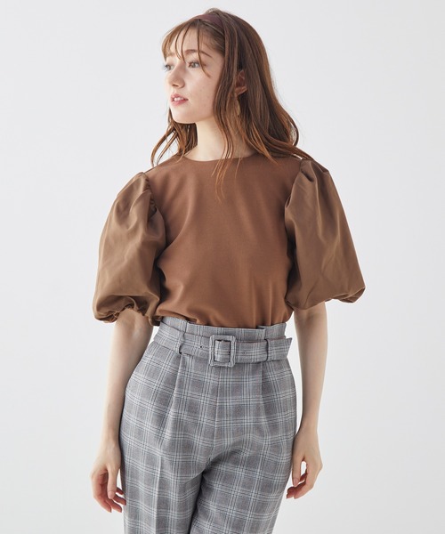 BE RADIANCE（ビーラディエンス）の「バルーンスリーブトップス（Tシャツ/カットソー・レディース・ブラック/ピンク/ブラウン・FREE）」の8枚目の写真