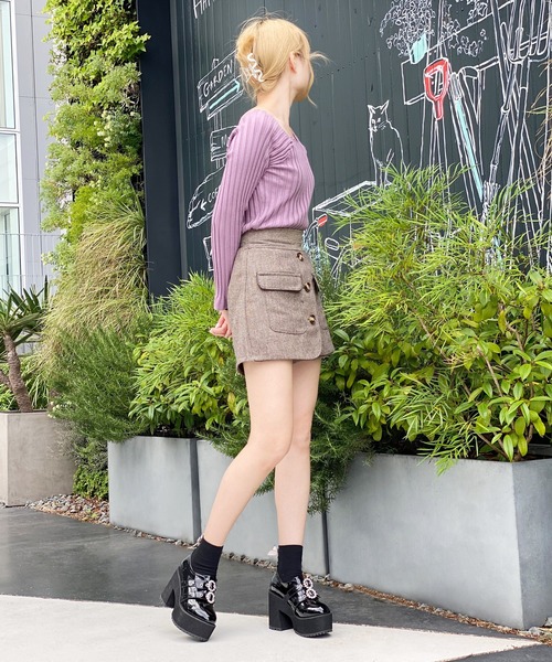 attagirl(アタガール)の「厚底プラットフォームビジューベルトブーティー(ドレスシューズ・レディース・ブラック系その他/ホワイト・S/M/L/LL/3L)」の21枚目の写真