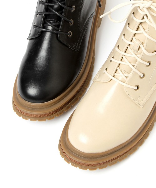 niko and...（ニコアンド）の「オリジナルレースアップブーツ（ブーツ・レディース・アイボリー/ブラック・SMALL/MEDIUM/LARGE）」の16枚目の写真