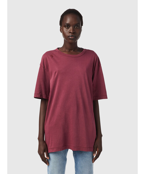 DIESEL(ディーゼル)の「レディース Tシャツ トップス カットソー シンプル ビッグシルエット スーパーリラックス(Tシャツ/カットソー・レディース・グレー/エンジ/ブルー・MEDIUM/X-SMALL/SMALL/LARGE)」の12枚目の写真