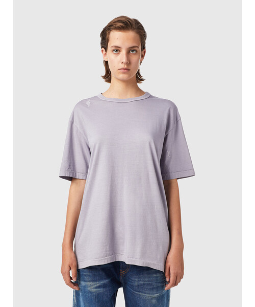 DIESEL(ディーゼル)の「レディース Tシャツ トップス カットソー シンプル ビッグシルエット スーパーリラックス(Tシャツ/カットソー・レディース・グレー/エンジ/ブルー・MEDIUM/X-SMALL/SMALL/LARGE)」の7枚目の写真